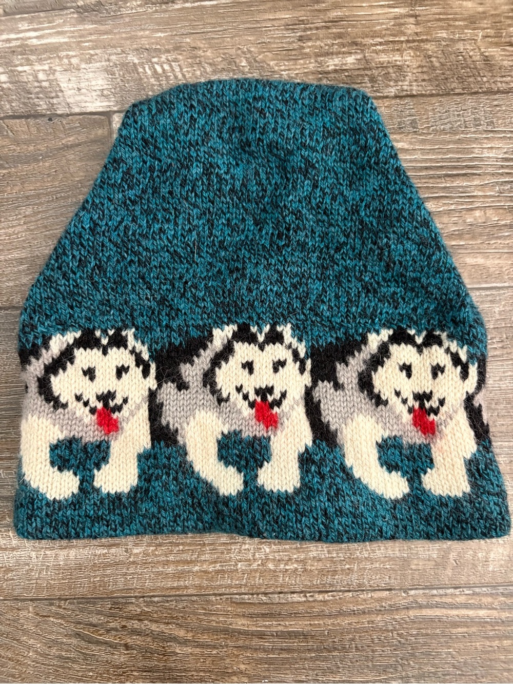 Adult Vintage Teal Husky Knit Wool Beanie - Untitled Brand